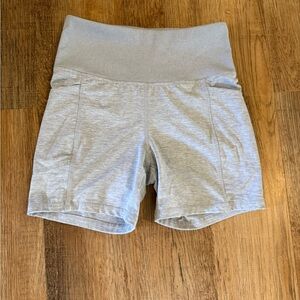 Zobha Light Gray Women's Bike Shorts With Pockets Size small